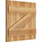 Ekena Millwork Joined Board-n-Batten Shutters w/Z-Bar, Rough Sawn Western Red Cedar, 21 1/2W x 20H, PR RBJ06Z21X020RWR - alternate 2